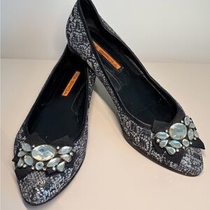 Black Embellished Women's Flats